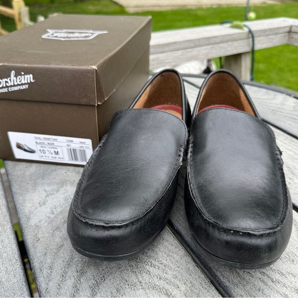 Florsheim Men’s Venetian Black Leather Driving Loafers. Size 10.5. New With Box!